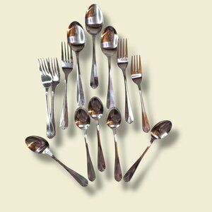 Cambridge Stainless Steel Flatware Set 12-Piece Silverware Forks & Spoons